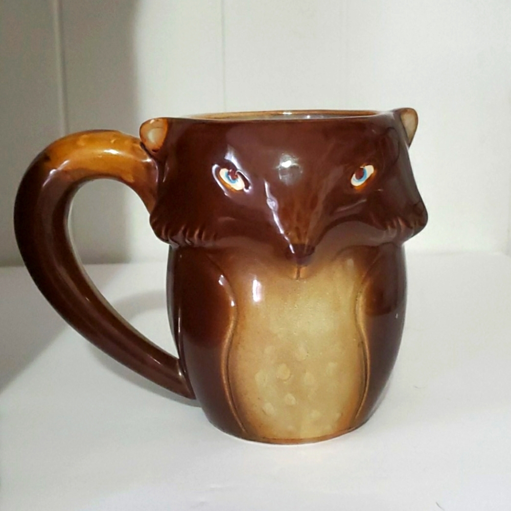 GIBSON Red Fox Coffee Mug Wide Mouth Collectable Animal Drinkware